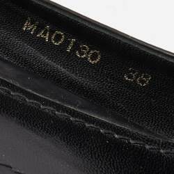 Pre Owned Louis Vuitton Black Leather Logo Pointed Toe Pumps Size 38