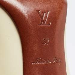 مملوكة مسبقًا Louis Vuitton Cream Patent Leather Eyeline Pumps Size 37