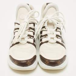 Louis Vuitton White/Monogram Canvas and Leather Archlight Sneakers Size 37