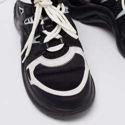 Louis Vuitton Black/White Mesh and Leather Archlight Sneakers Size 39.5