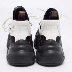 Louis Vuitton Black/White Mesh and Leather Archlight Sneakers Size 39.5