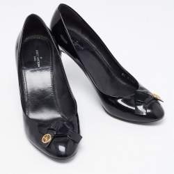 Pre Owned Louis Vuitton Black Patent Leather Fiance Pumps Size 38