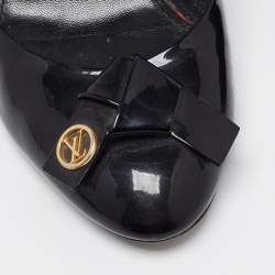 Pre Owned Louis Vuitton Black Patent Leather Fiance Pumps Size 38