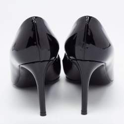 Pre Owned Louis Vuitton Black Patent Leather Fiance Pumps Size 38
