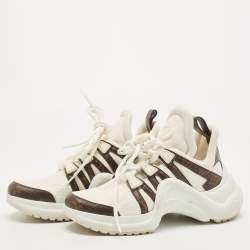 Louis Vuitton White Nylon and Leather Archlight Low Top Sneakers