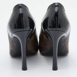 Pre Owned Louis Vuitton Brown Monogram Canvas and Patent Leather Cherie Pumps Size 36