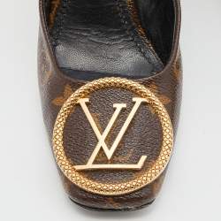 Louis Vuitton Monogram Canvas Madeleine Block Heel Pumps Size 36