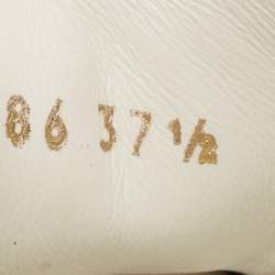 Louis Vuitton White Leather Frontrow Low Top Sneakers Size 37.5