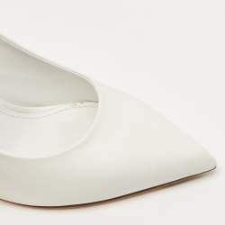 Louis Vuitton White/Brown Monogram Canvas and Leather Rodeo QueenP Pumps Size 37.5