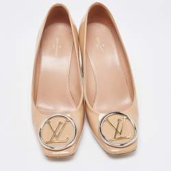 Louis Vuitton Beige Patent Leather Madeleine Pumps Size 37