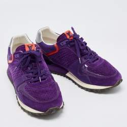Louis Vuitton Purple Suede and Mesh Run Away  Sneakers Size 40
