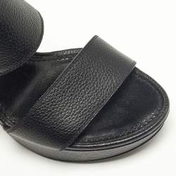 مملوكة مسبقًا Louis Vuitton Black Leather Horizon Platform Sandals Size 37