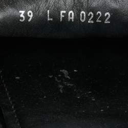 Pre Owned Louis Vuitton Black Leather Gloria Mules Size 39