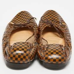 Louis Vuitton Brown Coated Canvas, Ballet Flats Size 37