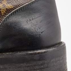 Louis Vuitton Brown/Black Monogram Wonderland Ranger Boots Size 39