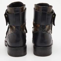 Louis Vuitton Brown/Black Monogram Wonderland Ranger Boots Size 39