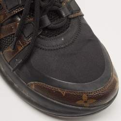 مملوكة مسبقًا Louis Vuitton Brown/Black Canvas and Leather Archlight Sneakers Size 38.5