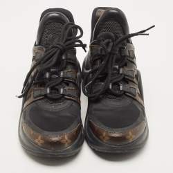 مملوكة مسبقًا Louis Vuitton Brown/Black Canvas and Leather Archlight Sneakers Size 38.5