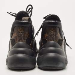 مملوكة مسبقًا Louis Vuitton Brown/Black Canvas and Leather Archlight Sneakers Size 38.5
