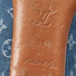 Louis Vuitton Blue Monogram Denim Ballet Flats Size 38