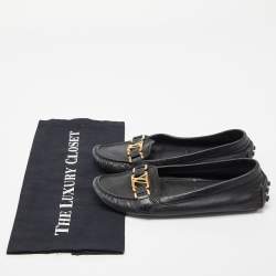 Louis Vuitton Black Leather Oxford Loafers Size 36