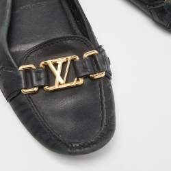 Louis Vuitton Black Leather Oxford Loafers Size 36