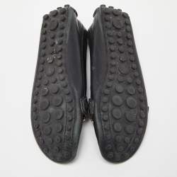 Louis Vuitton Black Leather Oxford Loafers Size 36