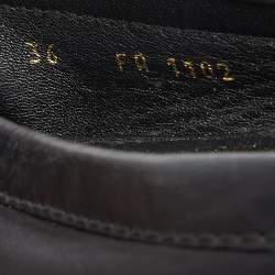 Louis Vuitton Black Leather Oxford Loafers Size 36