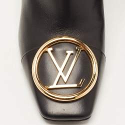 Louis Vuitton Black Leather Madeline Boots Size 38.5
