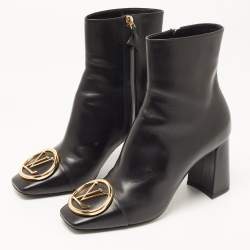 Louis Vuitton Black Leather Madeline Boots Size 38.5