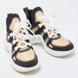 Louis Vuitton Brown/Black Nylon and Leather Archlight Sneakers Size 39