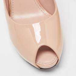 مملوكة مسبقًا Louis Vuitton Beige Patent Leather Oh Really! Pumps Size 37