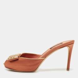 Louis Vuitton Brown Wedge Tulipe Sandals Sz 38