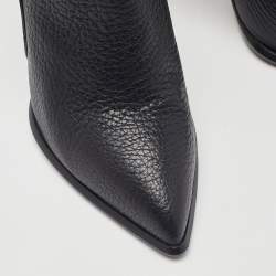 Pre Owned Louis Vuitton Black Leather Ultimate Ankle Booties Size 39