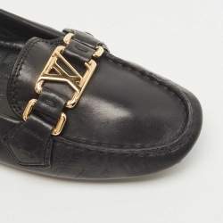 مملوكة مسبقًا Louis Vuitton Black Leather Oxford Loafers Size 39
