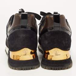 Louis Vuitton Brown/Black Monogram Coated Canvas and Leather Run Away Low Top Sneakers Size 37.5