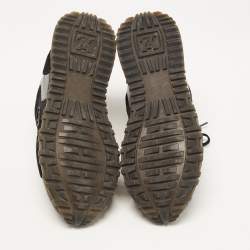 Louis Vuitton Brown/Black Monogram Coated Canvas and Leather Run Away Low Top Sneakers Size 37.5
