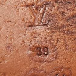 مملوكة مسبقًا Louis Vuitton Brown Monogram Canvas and Leather Flat Sandals Size 39
