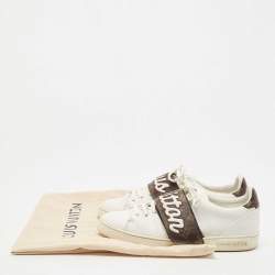 Louis Vuitton White/Brown Canvas and Leather Frontrow  Sneakers Size 39