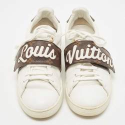 Louis Vuitton White/Brown Canvas and Leather Frontrow  Sneakers Size 39