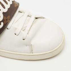 Louis Vuitton White/Brown Canvas and Leather Frontrow  Sneakers Size 39