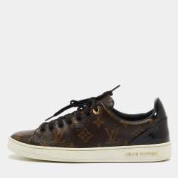 Louis Vuitton Brown Monogram Canvas and Leather Frontrow Low Top Sneakers  Size 40