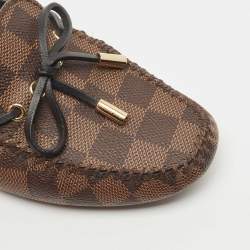 Louis Vuitton Brown Monogram Canvas and Leather Gloria Loafers Size 37