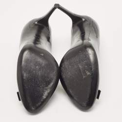 مملوكة مسبقًا حذاء كعب عالي لوي فيتون فيانس جلد أسود لامع مقاس 40