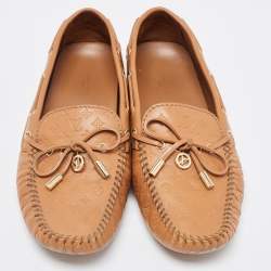 مملوكة مسبقًا Louis Vuitton Brown Leather Gloria Loafers Size 40