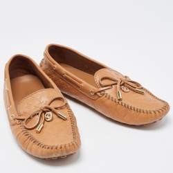 مملوكة مسبقًا Louis Vuitton Brown Leather Gloria Loafers Size 40