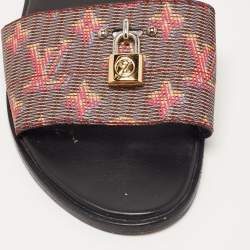 Louis Vuitton Multicolor Monogram Canvas Lock It Mule Sandals Size 41
