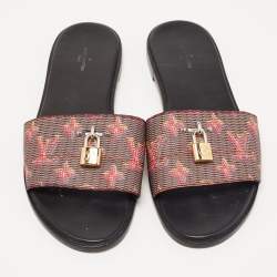 Louis Vuitton Multicolor Monogram Canvas Lock It Mule Sandals Size 41