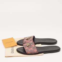 Louis Vuitton Multicolor Monogram Canvas Lock It Mule Sandals Size 41