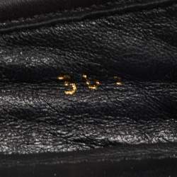 Pre Owned Louis Vuitton Black Woven Suede Oxford Loafers Size 38.5